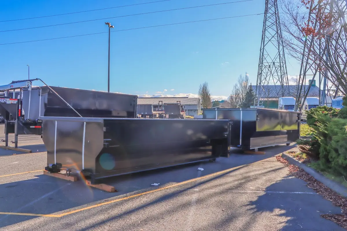Roll-off dumpster ready for waste disposal at job site for Estate Cleanout Dumpster Rental in Bennettsville